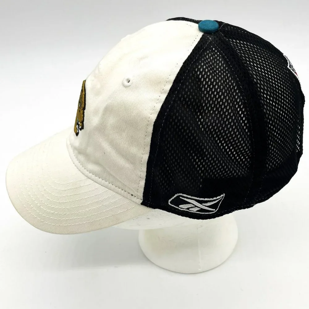 Jacksonville Jaguars NFL Reebok Mesh Back Adjustable One Size Baseball Cap Hat - Picture 4 of 6